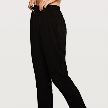 Women's Casual Cotton High Waist Stretchy Pants Solid Slim Long Pants With Pockets(S-XXL)