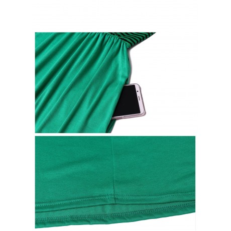 Women's Slim Round Neck Long Dress Sleeveless Stripe Maxi Dresses(S-XXL)