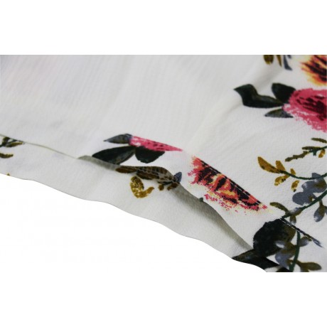 Women's Floral Printed Skirt Sexy Slit Front Swing Maxi Long Skirt(S-XL)