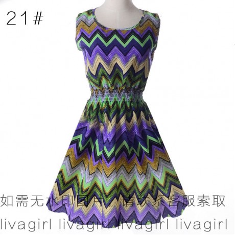 Women's Chiffon Sleeveless Floral Printed Dress Elastic High Waist Maxi Dress(S-XXL)