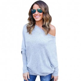 Women's Casual Loose Knit Bat Sleeve Blouse Knitted Sweater Pullover Tops(S-XXXL) 