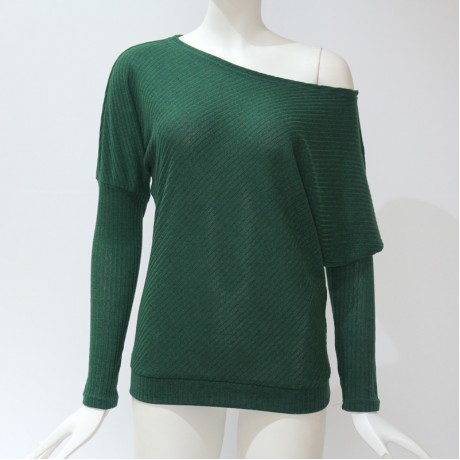 Women's Casual Loose Knit Bat Sleeve Blouse Knitted Sweater Pullover Tops(S-XXXL)