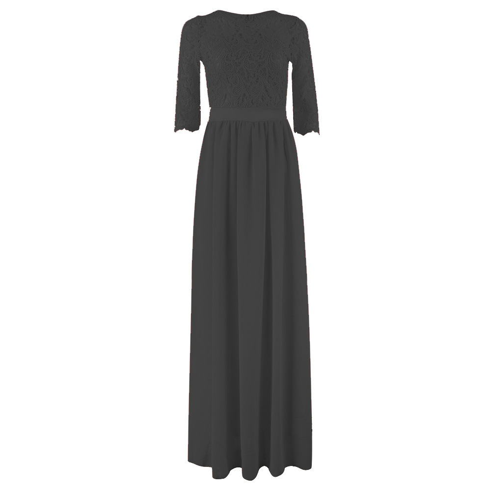 Women Summer Dresses,Chiffon Lace Long Dresses,2018 New