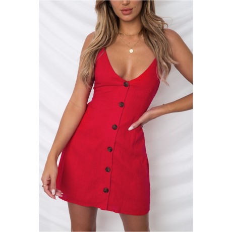 Women's Deep V Neck Adjustable Spaghetti Straps Summer Dress Sleeveless Sexy Backless floral dress(S-XXL)