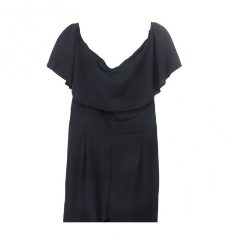 Womens off shoulder Chiffon Ruffled High Waist Long Leg Jumpsuits Rompers(S-XL)