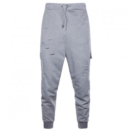 Men's Solide Color Jogging Sweater Suit Full Tracksuit Hole Sports Suit Hoodies Joggers Sets