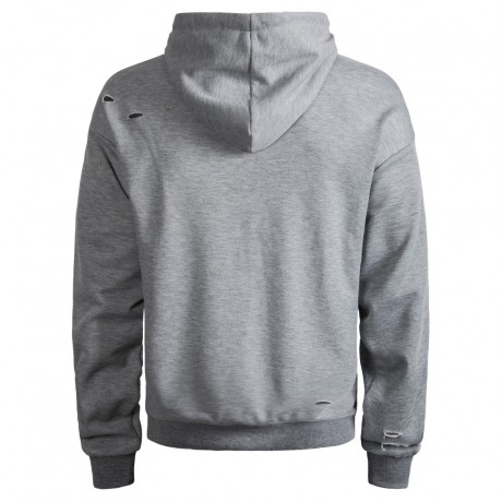 Men's Solide Color Jogging Sweater Suit Full Tracksuit Hole Sports Suit Hoodies Joggers Sets