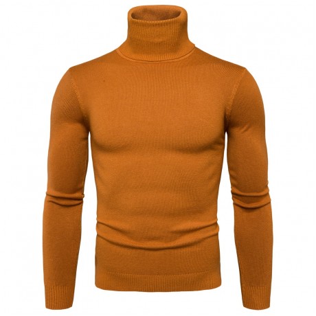  Mens Pullover Slim Fit Sweater High Neck Outwear Winter Warm Knitwear Cable Sweaters