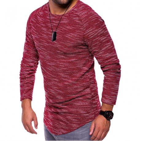  Men's Round Neck Slim Long Sleeve Cotton T-Shirt Hipster Casual Tops