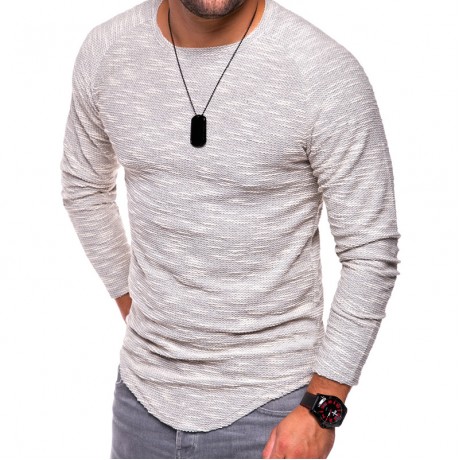  Men's Round Neck Slim Long Sleeve Cotton T-Shirt Hipster Casual Tops