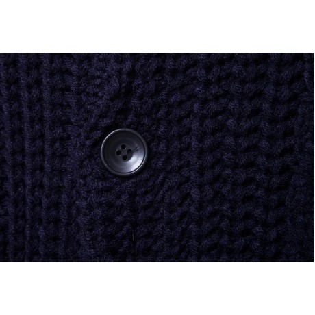   Men's Solid Color Sweater Slim Fit Long Sleeve Single Button Knit Cardigan Sweater