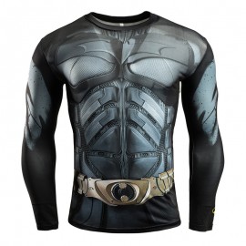   Men's Quick Dry T-Shirt Printed Compression Baselayer Underlayer Top Long Sleeve T-Shirt 