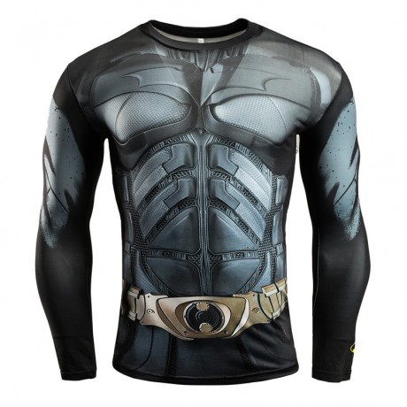   Men's Quick Dry T-Shirt Printed Compression Baselayer Underlayer Top Long Sleeve T-Shirt