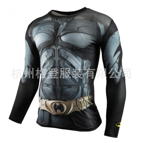   Men's Quick Dry T-Shirt Printed Compression Baselayer Underlayer Top Long Sleeve T-Shirt