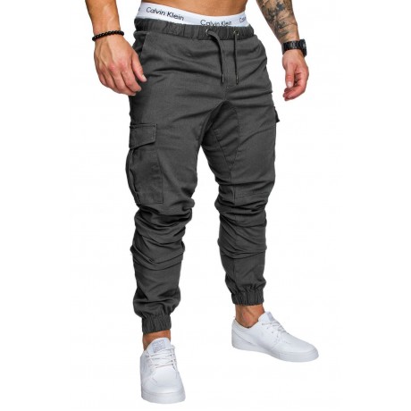 Men Casual Drawstring Pants Loose Sweatpants Harem Pants Fitness Jogging Pants 