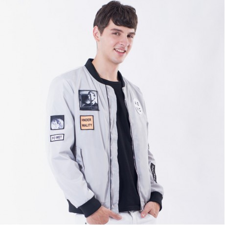  Men's Casual Zipper Up Jackets Lightweight Flight Jackets Windproof Outwear Jackets