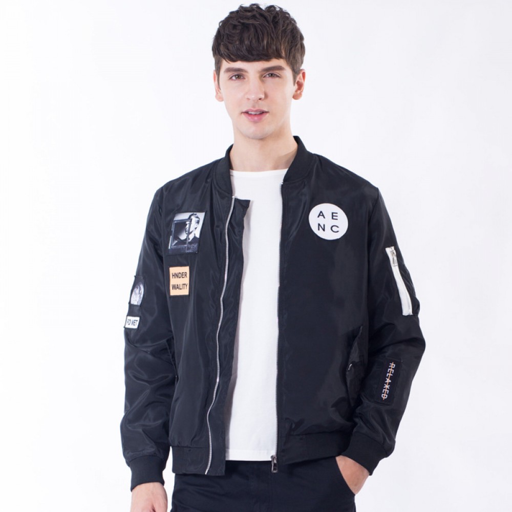  Men's Casual Zipper Up Jackets Lightweight Flight Jackets Windproof Outwear Jackets