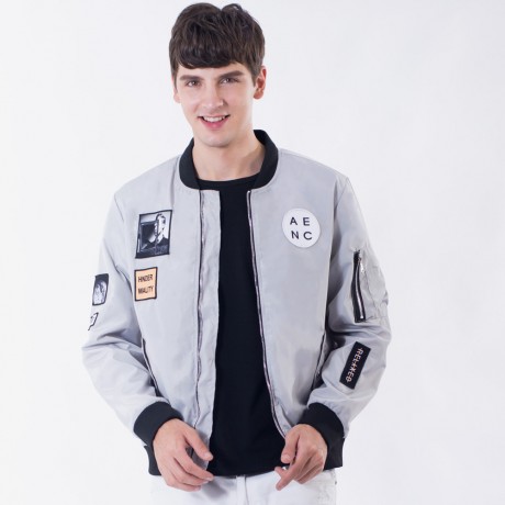  Men's Casual Zipper Up Jackets Lightweight Flight Jackets Windproof Outwear Jackets