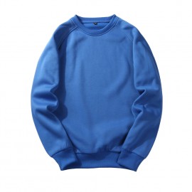 Men's Sweater Casual Round Neckline Long Sleeve Top Blouse Fleece Sweater Shirt 