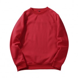 Men's Sweater Casual Round Neckline Long Sleeve Top Blouse Fleece Sweater Shirt 