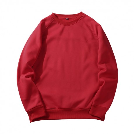 Men's Sweater Casual Round Neckline Long Sleeve Top Blouse Fleece Sweater Shirt