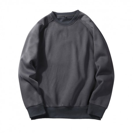 Men's Sweater Casual Round Neckline Long Sleeve Top Blouse Fleece Sweater Shirt