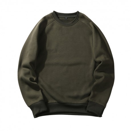 Men's Sweater Casual Round Neckline Long Sleeve Top Blouse Fleece Sweater Shirt