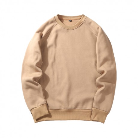 Men's Sweater Casual Round Neckline Long Sleeve Top Blouse Fleece Sweater Shirt