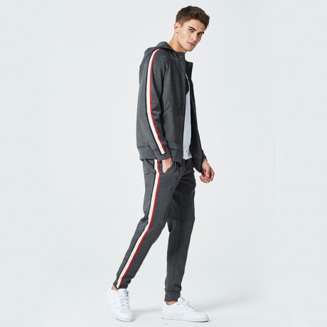 Fashion Mens Hoodies Suits 2 Pieces Hoodies Suits Sports Casual Sweater Zip Tracksuit