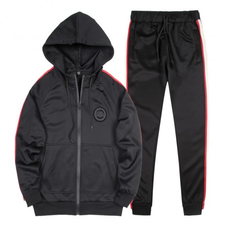 Fashion Mens Hoodies Suits 2 Pieces Hoodies Suits Sports Casual Sweater Zip Tracksuit