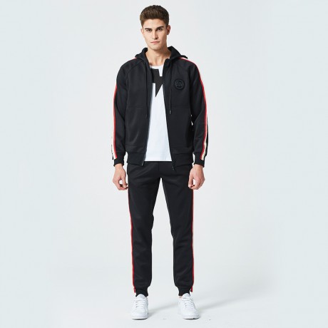 Fashion Mens Hoodies Suits 2 Pieces Hoodies Suits Sports Casual Sweater Zip Tracksuit