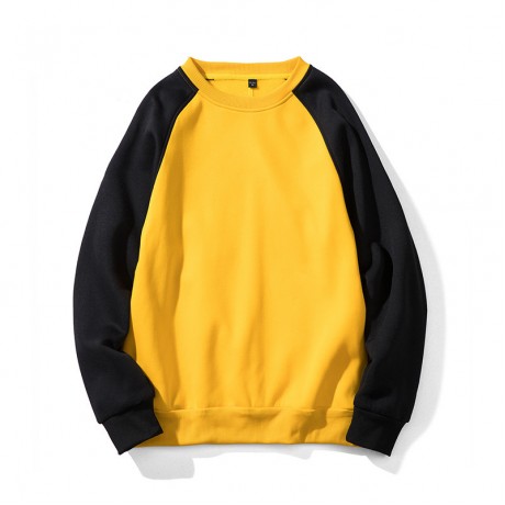  Men's Casual Soft Color Block Long Sleeve Sweatshirt Pullover Sweater