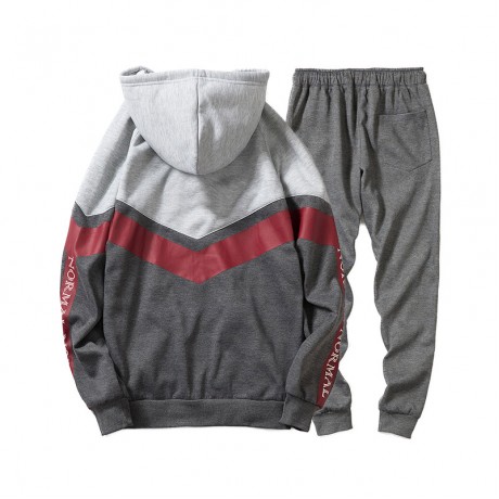 Men's Casual Tracksuit Sports Suit Long Sleeve Full-zip Jogging Sports Hoodies and Pants