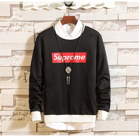 Men's Long Sleeve Top Round Neckline Printed New Autumn Pullovers T Shirt 