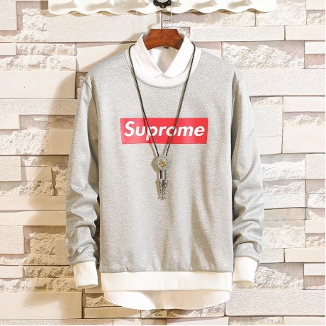 Men's Long Sleeve Top Round Neckline Printed New Autumn Pullovers T Shirt 