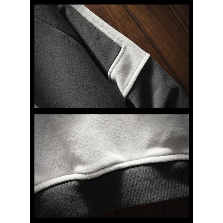 Fashion Men's Loose Hood Long Sleeves Sweaster Shirt Fake Two Stitch Sweatshirts