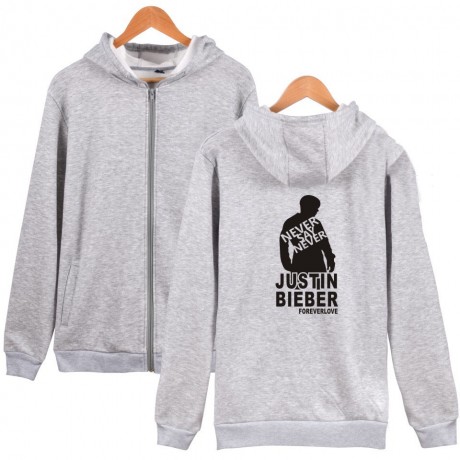 Fashion Casual Sweater Youth Full Zip Hooded Sweatshirt