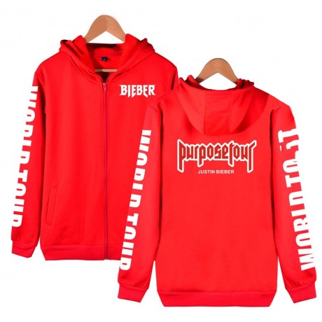 Fashion Casual Sweater Youth Full Zip Hooded Sweatshirt