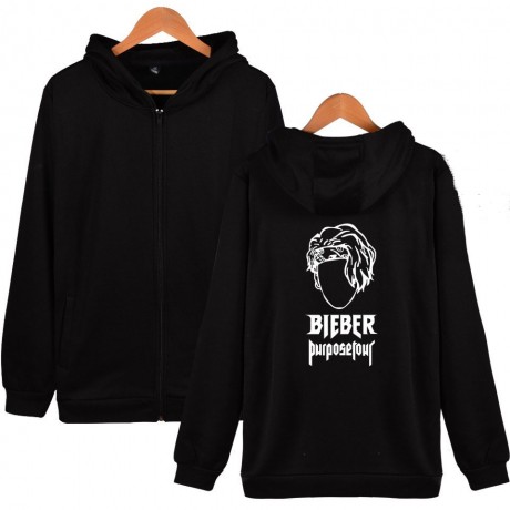 Fashion Casual Sweater Youth Full Zip Hooded Sweatshirt