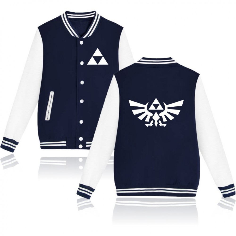 Fashion Casual Printed Baseball Jacket Long Sleeve Baseball Cotton Jacket 4 Colors