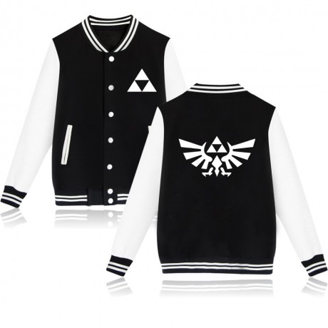 Fashion Casual Printed Baseball Jacket Long Sleeve Baseball Cotton Jacket 4 Colors