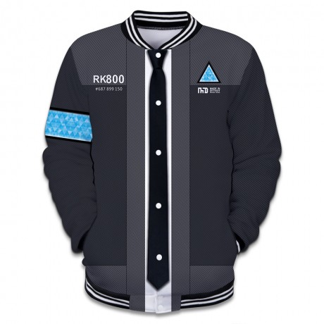  Mens Fashional Baseball Uniform 3D Digital Printed Long Sleeve Jacket Stand Up Collar Baseball Coat