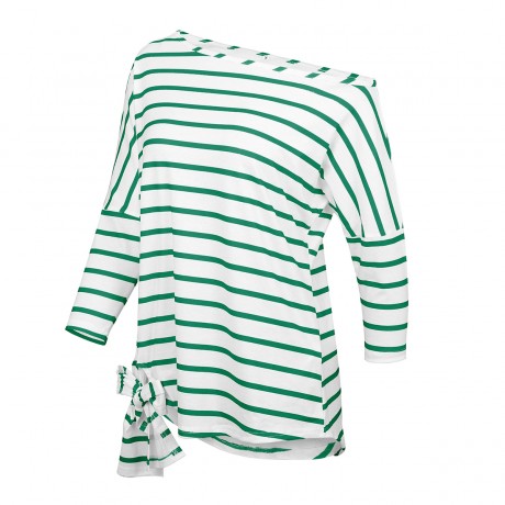 Women Striped off Shoulder Blouse Casual Top Ladies Loose Long Sleeve T Shirt Blouse