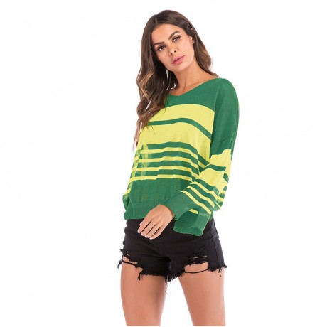  Women's Pullover Split Long Sleeve Sweater Hooded V-Neck Sweater Openwork Casual Loose Sweater