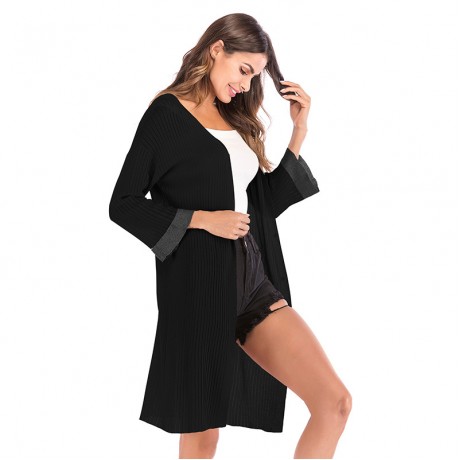  Women's Single Breasted Thin Cardigan V-Neck Sweater Casual Loose Sweater