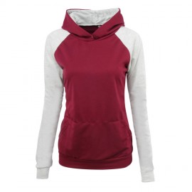 Women's Hoodies Tops Sweatshirt Solid Color Long Sleeve Sweatshirt Slim Top Pullover Sweatshirt 