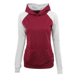 Women's Hoodies Tops Sweatshirt Solid Color Long Sleeve Sweatshirt Slim Top Pullover Sweatshirt