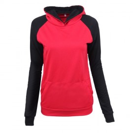 Women's Hoodies Tops Sweatshirt Solid Color Long Sleeve Sweatshirt Slim Top Pullover Sweatshirt 