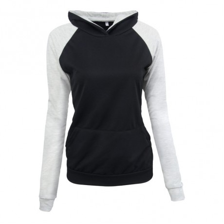 Women's Hoodies Tops Sweatshirt Solid Color Long Sleeve Sweatshirt Slim Top Pullover Sweatshirt