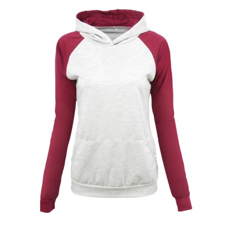 Women's Hoodies Tops Sweatshirt Solid Color Long Sleeve Sweatshirt Slim Top Pullover Sweatshirt